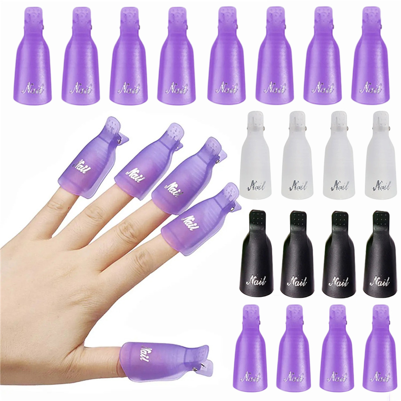 Nail Tech Accessories - 10Pcs Plastic Acrylic Nail Art Soak