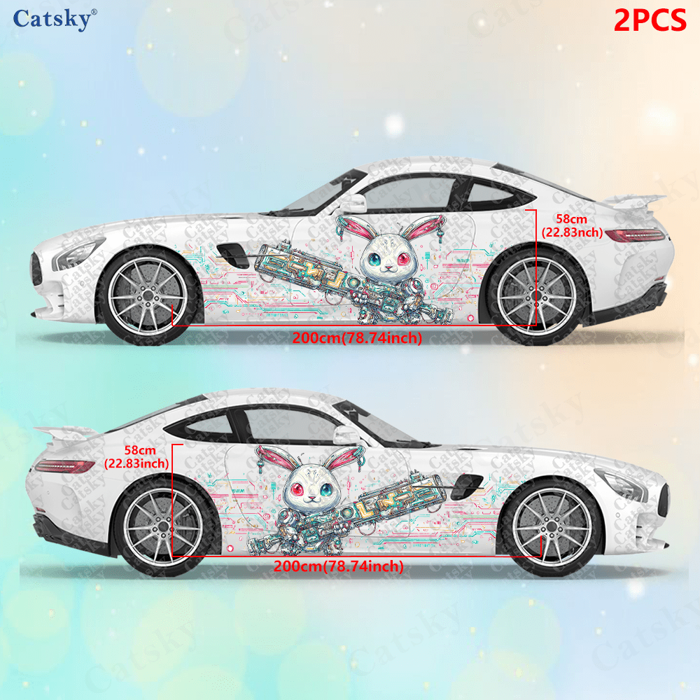 2pcs Cyberpunk Line Tech Bunny - Tech Accessories Gifts 评论和价格