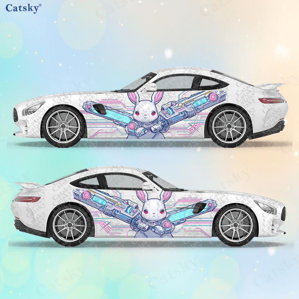 2pcs Cyberpunk Line Tech Bunny - Tech Accessories Gifts 评论和价格