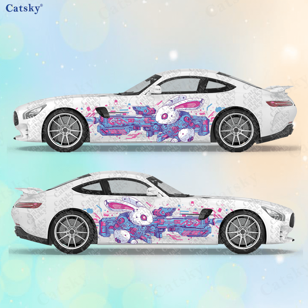 2pcs Cyberpunk Line Tech Bunny - Tech Accessories Gifts 评论和价格
