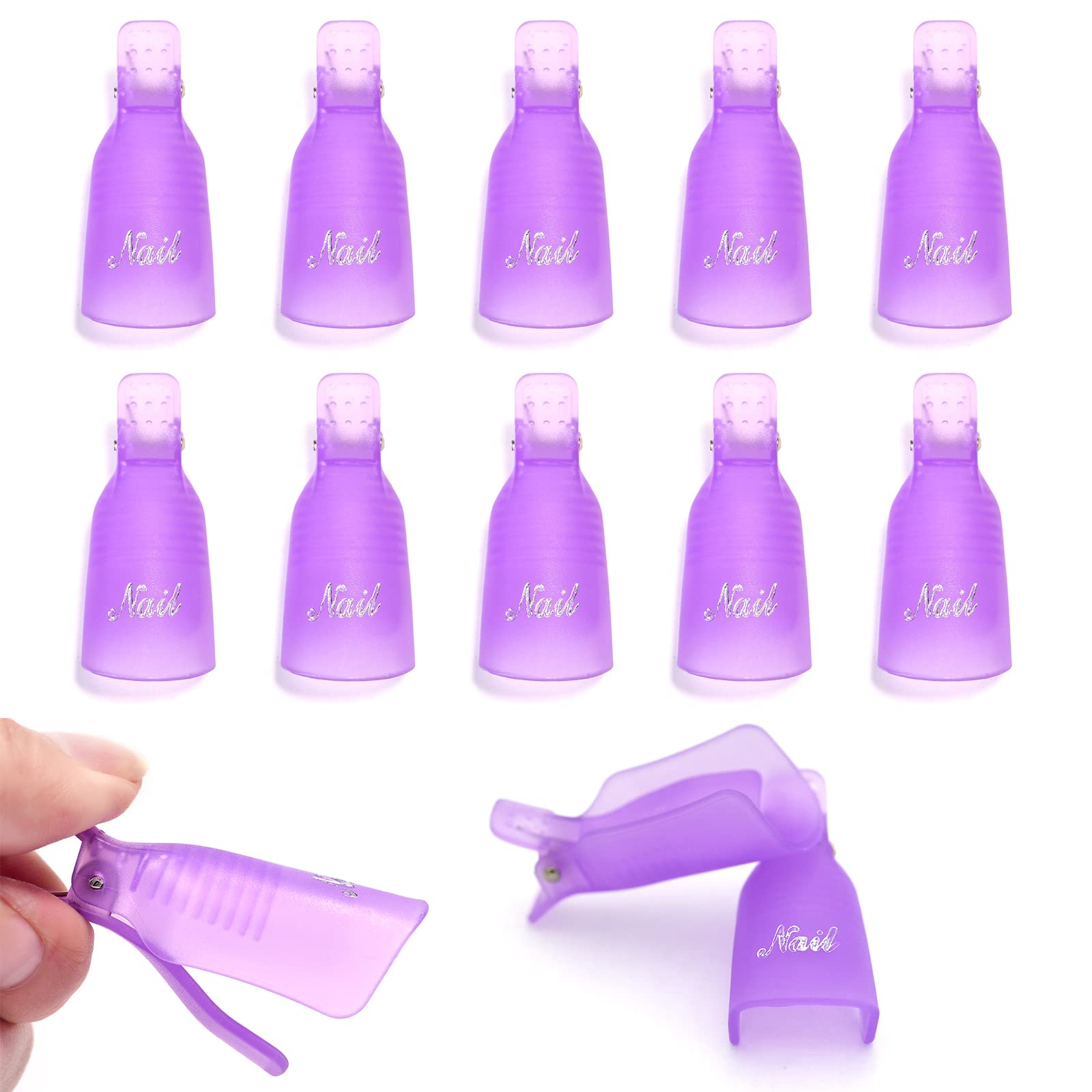 10Pcs Plastic Nail Art Soak Of - Nail Tech Accessories 评论和价格