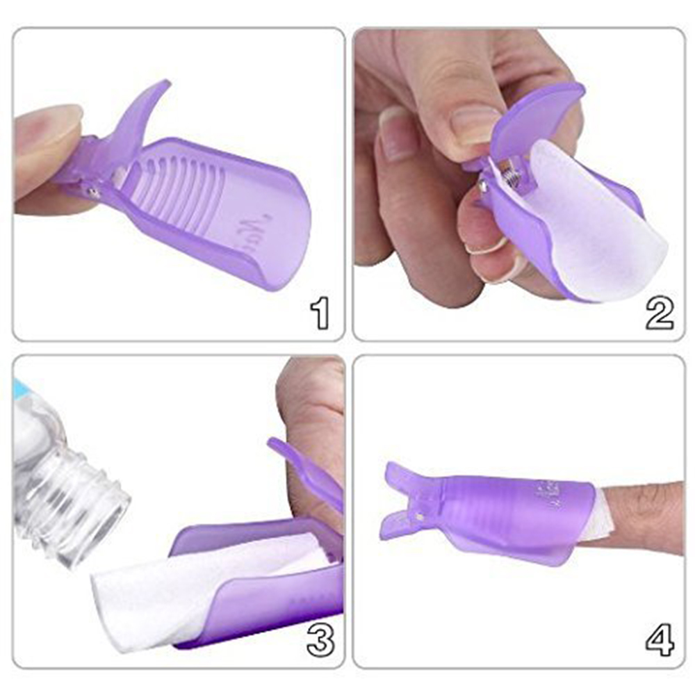 10Pcs Plastic Nail Art Soak Of - Nail Tech Accessories 评论和价格