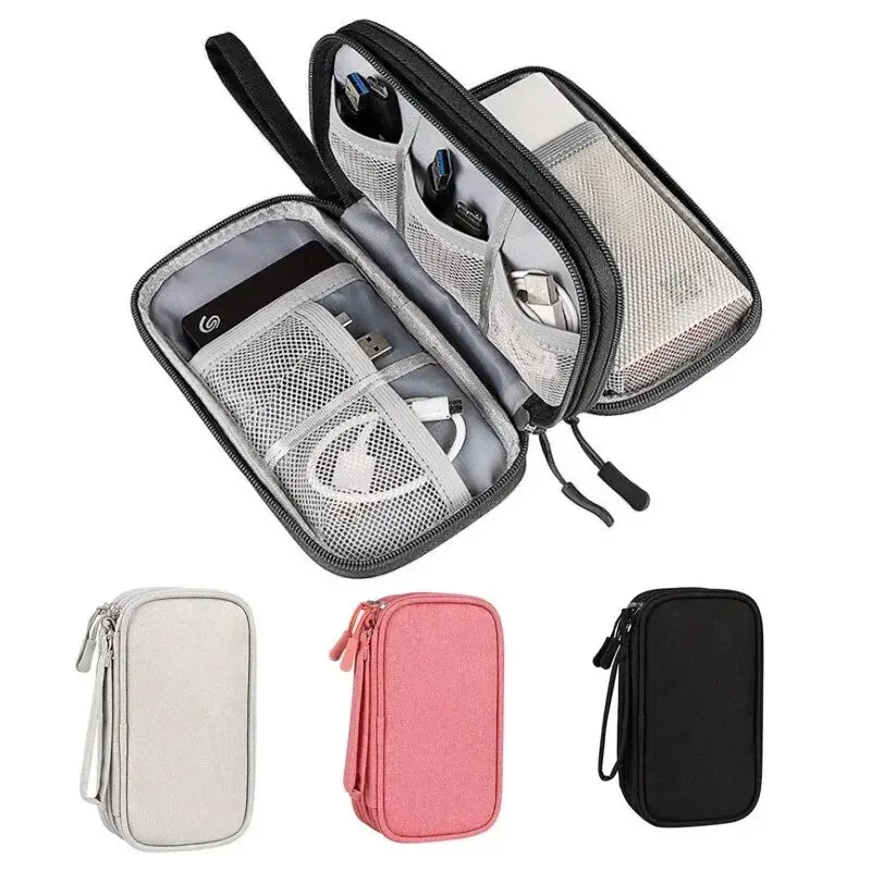 1PCS Grey/Black/Pink/Navy NEW  - Cable Organizer Bag 评论和价格